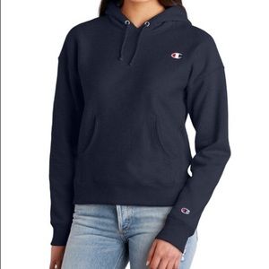 Classic Champion Reverse Weave Navy Hoodie